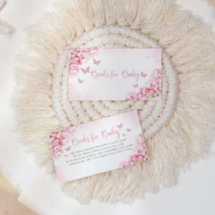 Leuke Waterverf vlinder boeken voor Baby shower Informatiekaartje