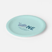 Leuke Waterverf Whale Party Pet Verjaardag Papieren Bordje (Gekanteld)