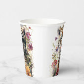 Leuke Waterverf Wild Tiger Cub Kids Verjaardag Papieren Bekers (Rechts)