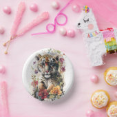 Leuke Waterverf Wild Tiger Cub Kids Verjaardag Papieren Kommen (Feest)