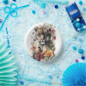 Leuke Waterverf Wild Tiger Cub Kids Verjaardag Papieren Kommen (Feest)