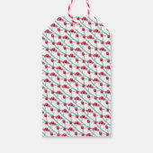 Leuke waterverf Winter Kerstmis kous Cadeaulabel (Achterkant)