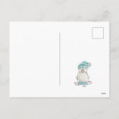 Leuke waterverf Winter Vogel Kerstmis foto Feestdagenkaart (Achterkant)