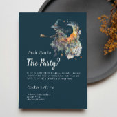 Leuke Waterverf Witch Funny Halloween Kostuumfeest Kaart