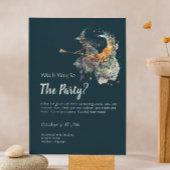 Leuke Waterverf Witch Funny Halloween Kostuumfeest Kaart