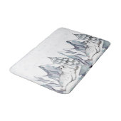 Leuke Waterverf Witte zeehond Pijnbomen Sneeuwvlok Badmat (Gekanteld)