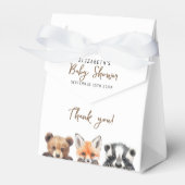 Leuke Waterverf Woodland Dieren Baby shower Bedankdoosjes (Voorkant Zijde)