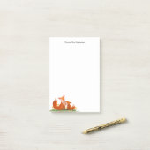 Leuke Waterverf woodland Fox Post-it® Notes (Op bureau)