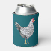 Leuke Waterverf Wyandotte Chicken Hen Blikjeskoeler (Blikje Voorkant)