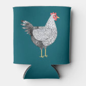 Leuke Waterverf Wyandotte Chicken Hen Blikjeskoeler (Voorkant)