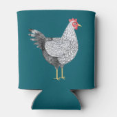 Leuke Waterverf Wyandotte Chicken Hen Blikjeskoeler (Achterkant)