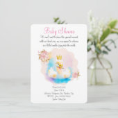 Leuke waterverf zwaan save the date (Staand voorkant)