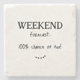 Leuke Weekend Voorspelling Schattige Hart Stenen Onderzetter