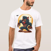 Leuke weerwolf cartoon t-shirt (Voorkant)