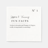 Leuke weetjes Abigaile Script Wedding Servet (Voorkant)