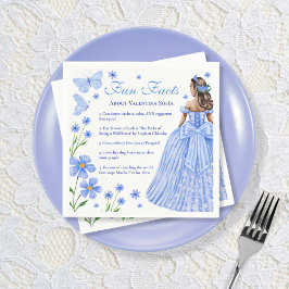 Leuke weetjes Baby Blue Quinceañera Floral Servet