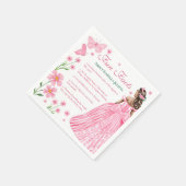 Leuke weetjes Blush Pink Quinceañera Floral Servet (Hoek)