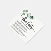 Leuke weetjes bruiloft Elegant groen Servet (Hoek)