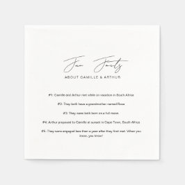 Leuke weetjes Minimalistisch Script Papier servet