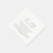 Leuke weetjes Minimalistisch Script Papier servet (Hoek)