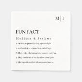 Leuke weetjes Moderne bruiloft Servet (Voorkant)