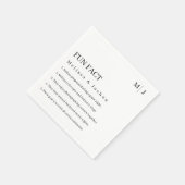 Leuke weetjes Moderne bruiloft Servet (Hoek)