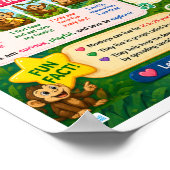 Leuke weetjes over apen voor kinderen poster (Hoek)