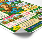 Leuke weetjes over apen voor kinderen poster (Hoek)