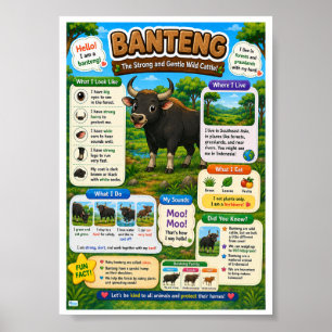 Leuke weetjes over Banteng voor kinderen Poster