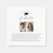 Leuke weetjes over de 2 afgestudeerden servet (Voorkant)