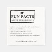 Leuke weetjes over de Afstuderen papieren servette Servet (Voorkant)