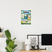 Leuke weetjes over de ooievaar voor kinderen poster (Thuiskantoor)