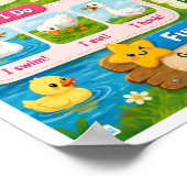 Leuke weetjes over ganzen voor kinderen poster (Hoek)