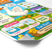 Leuke weetjes over ganzen voor kinderen poster (Hoek)