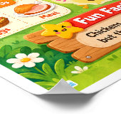 Leuke weetjes over kippen voor kinderen poster (Hoek)