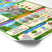 Leuke weetjes over olifanten voor kinderen poster (Hoek)