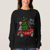 Leuke Weimaraner Hond Truck Merry Christmas Hond L Trui (Voorkant)