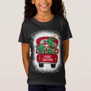 Leuke Welsh Terrier Rode Vrachtwagen Merry Christm T-shirt