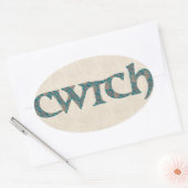 Leuke Welsh vangst Stickers, Paisley Pattern Ovale Sticker (Envelop)
