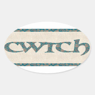 Leuke Welsh vangst Stickers, Paisley Pattern Ovale Sticker