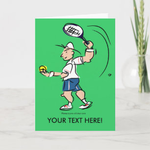 Leuke wenskaarten voor tennisspelers kaart
