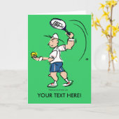 Leuke wenskaarten voor tennisspelers kaart (Gele Bloem)