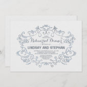 Leuke wervelingen & bloeit casual repetitiediner kaart (Voorkant / Achterkant)