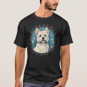 Leuke West Highland Witte Terrier Retro Stijl T-shirt (Voorkant)