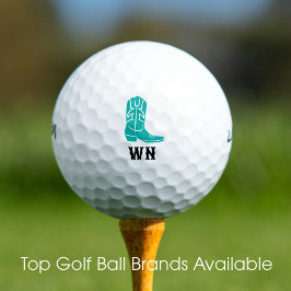 Leuke western cowboylaars rustieke turkoois set golfballen