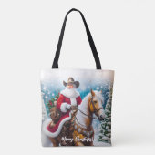 Leuke Westerne kerstman Tote Bag (Achterkant)