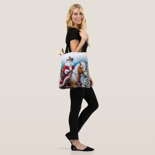 Leuke Westerne kerstman Tote Bag (Op model)