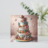 LEUKE WESTERNE THEMA KINDEREN VERJAARDAG KAART (Staand voorkant)