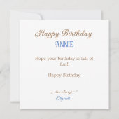 LEUKE WESTERNE THEMA KINDEREN VERJAARDAG KAART (Achterkant)