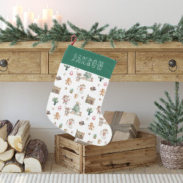 Leuke westerse kerstpersonalatie kleine kerstsok
